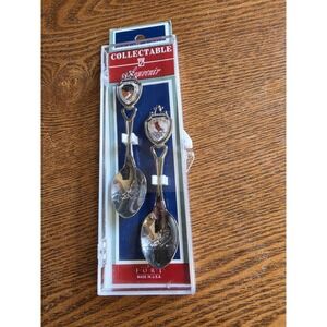 Lot Of 12 Souvenir Collector Spoons Travel States International Mixed Metals